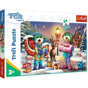 Trefl- Puzzle Maxi  24 el. - Rodzina Treflików - Christmas Edtition- 14360 