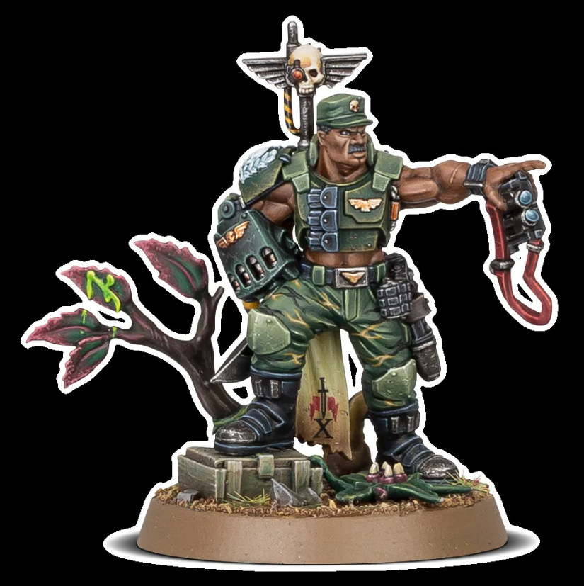 Warhammer 40000 - Astra Militarum: Figurka Catachan Colonel - 47
