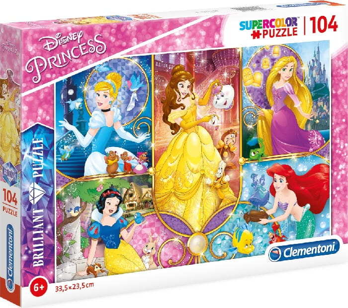 Clementoni - Puzzle Supercolor 104 elementy - Księżniczki Disneya ...
