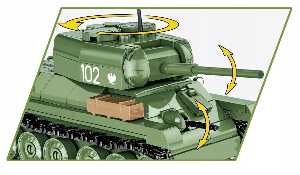Cobi Rudy COBI 2716 Czołg T-34-85 Rudy 102 Sklep z zabawkami Kimland