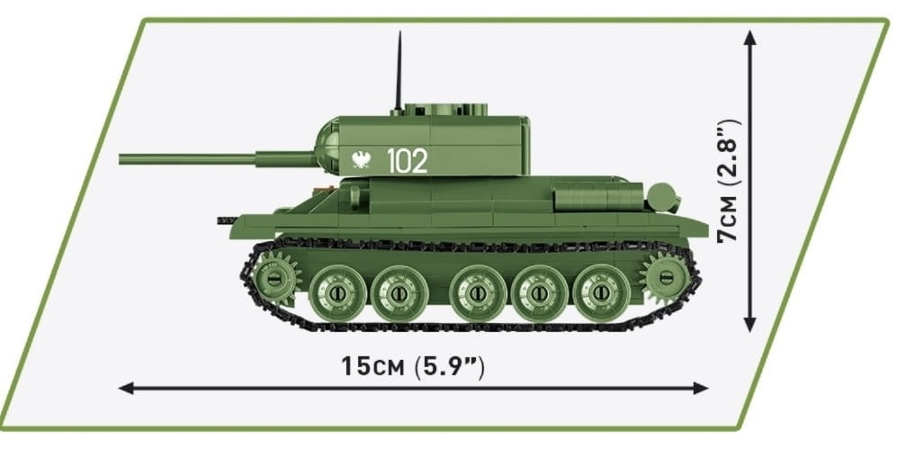 Cobi Rudy COBI 2716 Czołg T-34-85 Rudy 102 Sklep z zabawkami Kimland